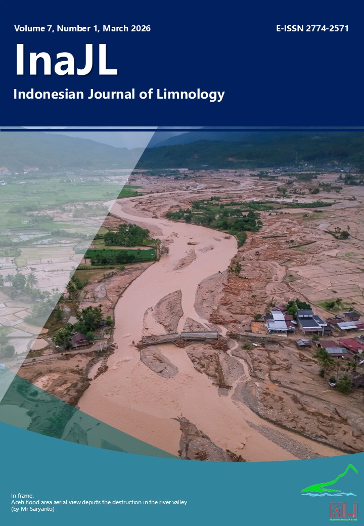 					View Vol. 7 No. 1 (2026): Indonesian Journal of Limnology
				